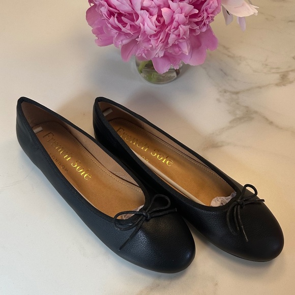 FRENCH SOLE Lola Black Leather Round Toe Ballet Flats - EUR 42 - Picture 11 of 15